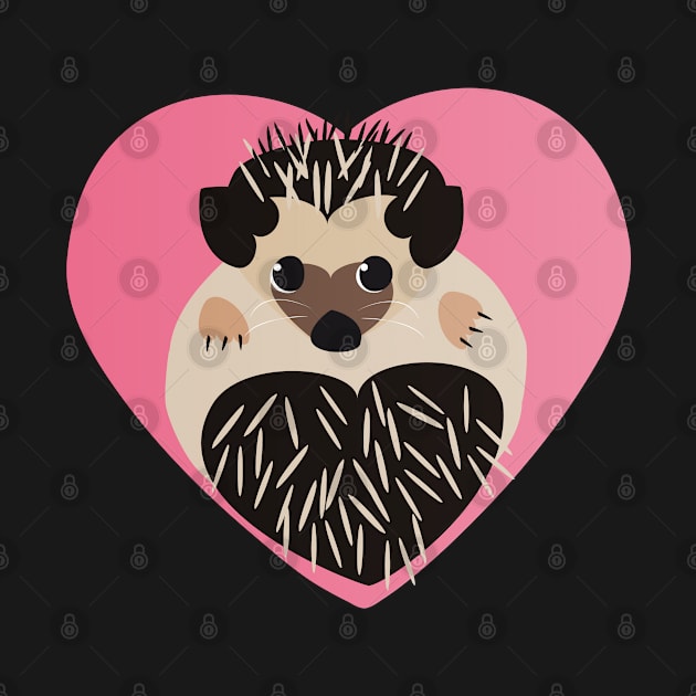 Hedgehog Love Heart by so_celia