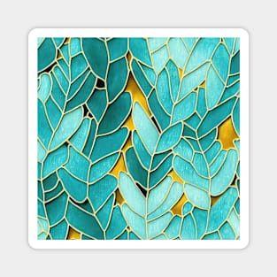 Leaf pattern like stained glass Magnet