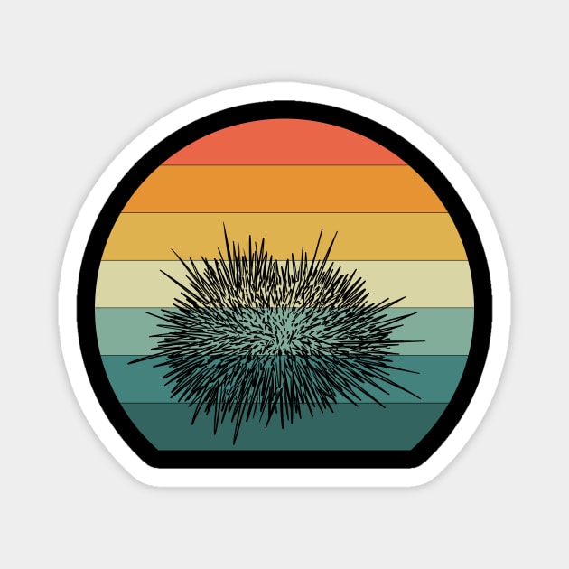 Sea urchin Retro Vintage Funny & humor Sea urchins Cute & Cool Art Design Lovers Magnet by zyononzy
