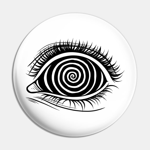 Psychedelic Eye. Spiral Pin by OccultOmaStore