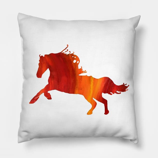 Fire horse Pillow by Manitarka