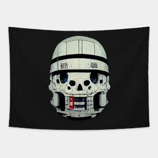 Droid Skull Robot Skull Tapestry