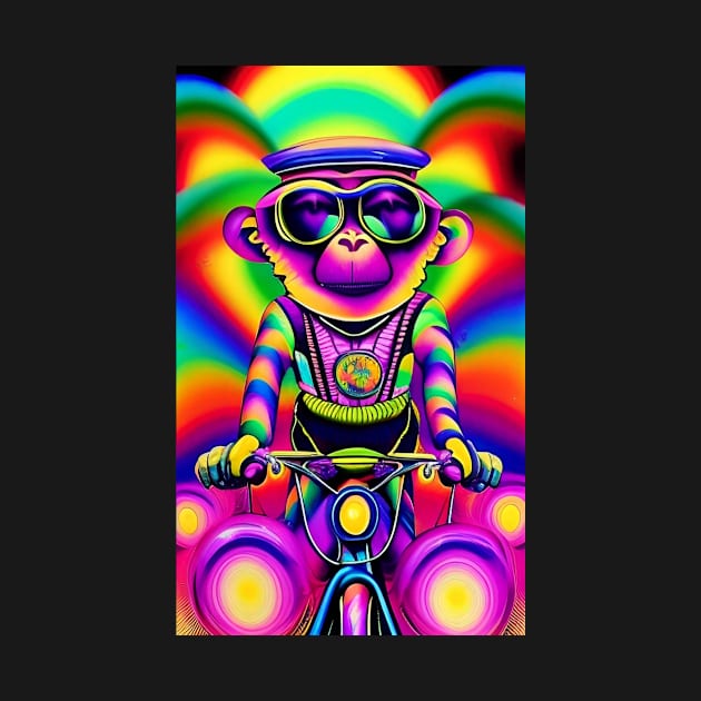 Monkey Riding Bike by ShopSunday