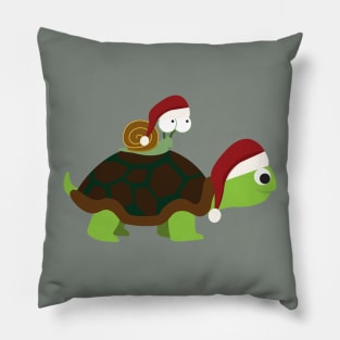 Cute Christmas Turtle and Snail Pillow