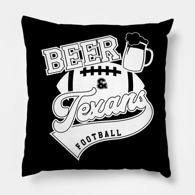BEER AND TEXANS Pillow by Litho