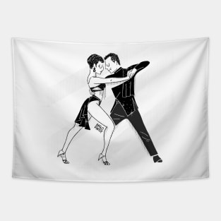 Salsa and Mambo Dancers Tapestry