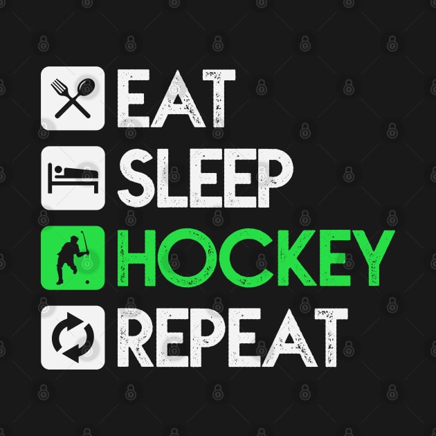 Puck Eat Sleep Hockey Repeat Gift by Upswipe.de