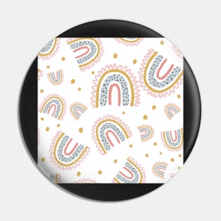 cute boho rainbow pattern white Pin