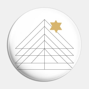 Minimal Geometric Christmas Tree Pin