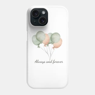 watercolor balloons - always and forever Phone Case