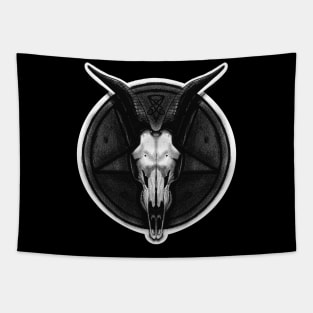 Baphomet skull Tapestry