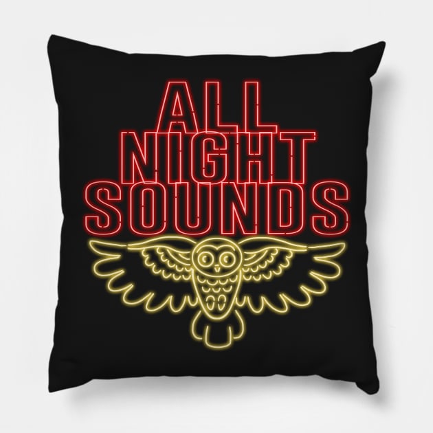 All Night Sounds Neon Pillow by allnightsounds