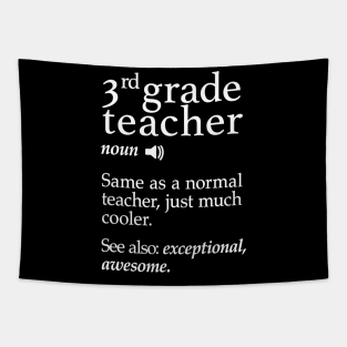 3Rd Grade Teacher Shirts Funny Third Grade Teachers Gifts Tapestry