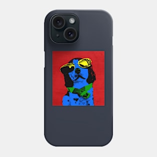 BLUE DOG COOL DOG Phone Case