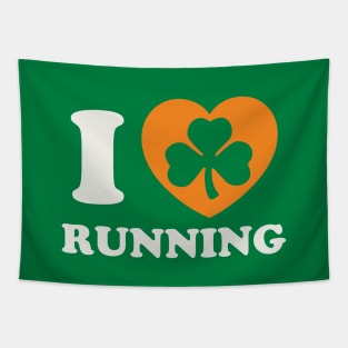 St Patricks Day Running Irish Runner Shamrock Heart Tapestry