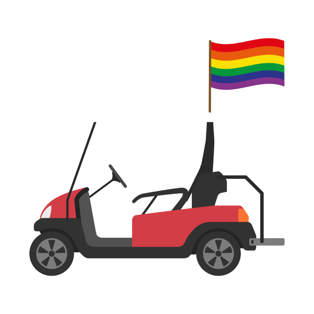 Lgbt Flag Patriotic Golf Wear USA Strong Golf Cart by kateeleone97023