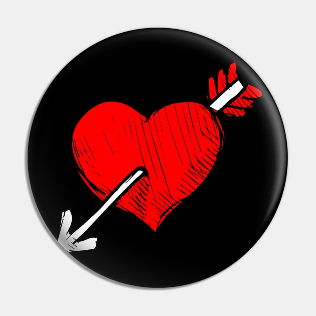 Heart Arrow Love Couple Pin by Shirtbubble