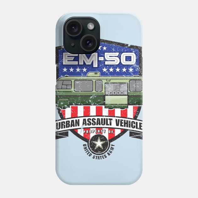 EM-50 Urban Assault Vehicle Phone Case by MindsparkCreative