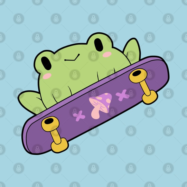 Cute skater frog by ElectricFangs