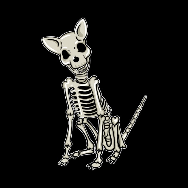 Skeleton Dog by LetsBeginDesigns