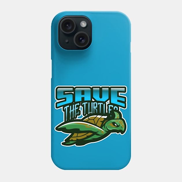 SAVE THE TURTLES Phone Case by VICTIMRED