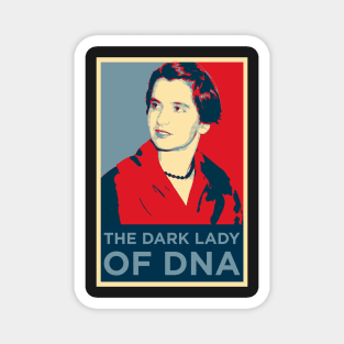 Rosalind Franklin: The Dark Lady of DNA Red and Blue Portrait Magnet