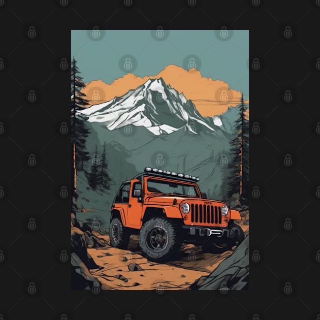 Jeep climbing a muddy mountain by AySelin