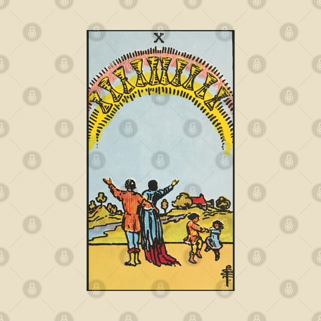 Ten of cups tarot card by Nate's World of Tees