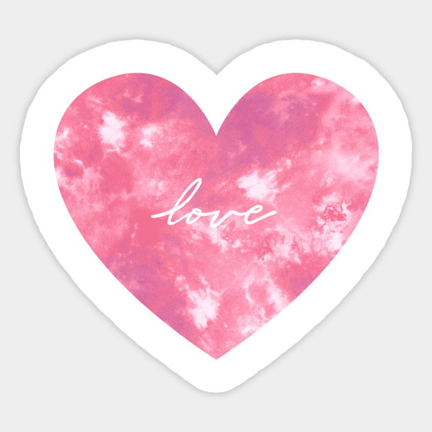 Dye Heart Love - Tie Dye - Sticker