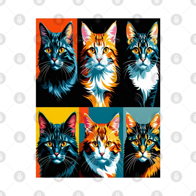 Pop Art Cat Portraits by Banyu_Urip