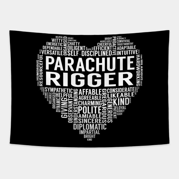 Parachute Rigger Heart Tapestry by LotusTee