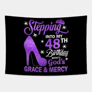 Stepping Into My 48th Birthday With God's Grace & Mercy Bday Tapestry