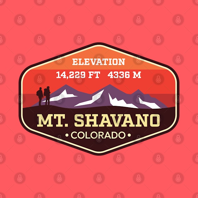 Mt Shavano Colorado 14ers Mountain Climbing Badge by TGKelly