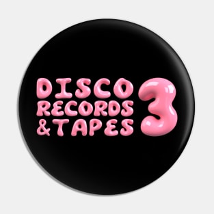 Disco 3 Records & Tapes (Funky - Option 2) Pin