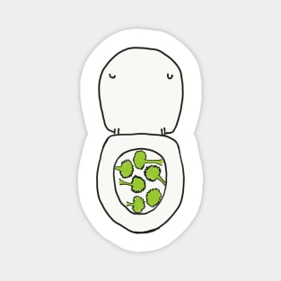 Toilet Full of Broccoli Magnet