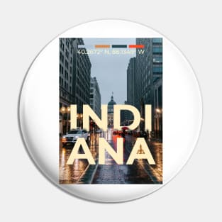 Indiana Travel Poster Pin