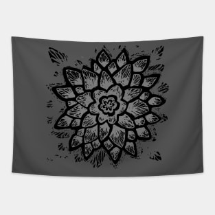 Grey Doily Flower Tapestry