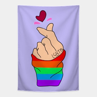 Lgbtq pride heart love Tapestry