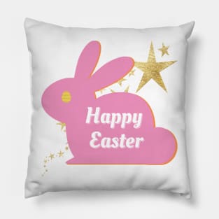 cute bunny for happy easter Pillow