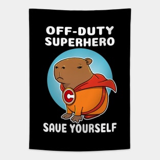 Off-duty superhero save yourself Capybara Costume Tapestry