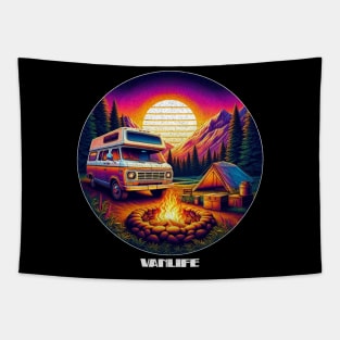 Colorful vanlife Tapestry