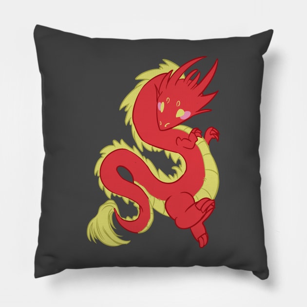 Chinese Chibi Dragon Pillow by kelsmister