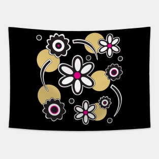 Flowers and Circles Tapestry