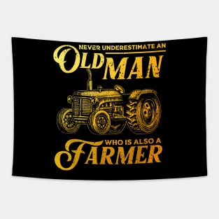 Best Farmer Art For Men Dad Grandpa Farm Tractor Cow Farming Tapestry