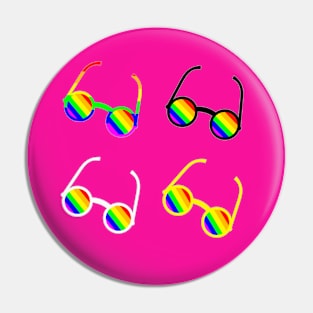 Rainbow glasses pack sticker Pin