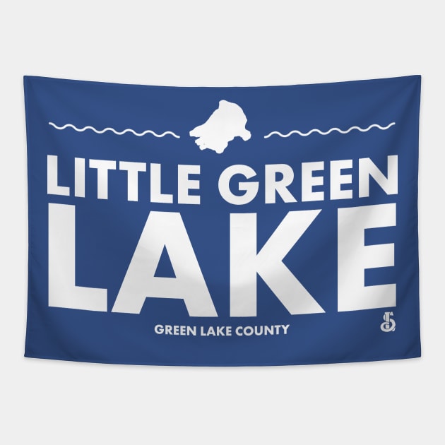 Green Lake County, Wisconsin - Little Green Lake Tapestry by LakesideGear