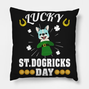 Lucky St.Dogricks Day T-Shirt Pillow