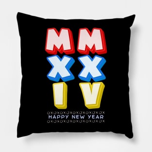 Vibrant MMXXIV: New Year Bliss Pillow