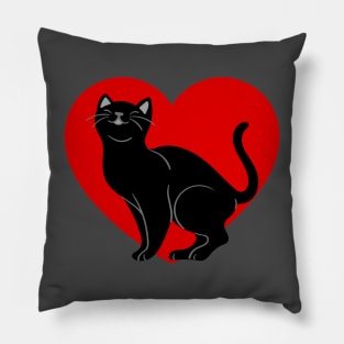 Happy Love Cat Pillow