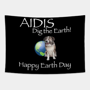 Aidi Happy Earth Day T-Shirt Tapestry